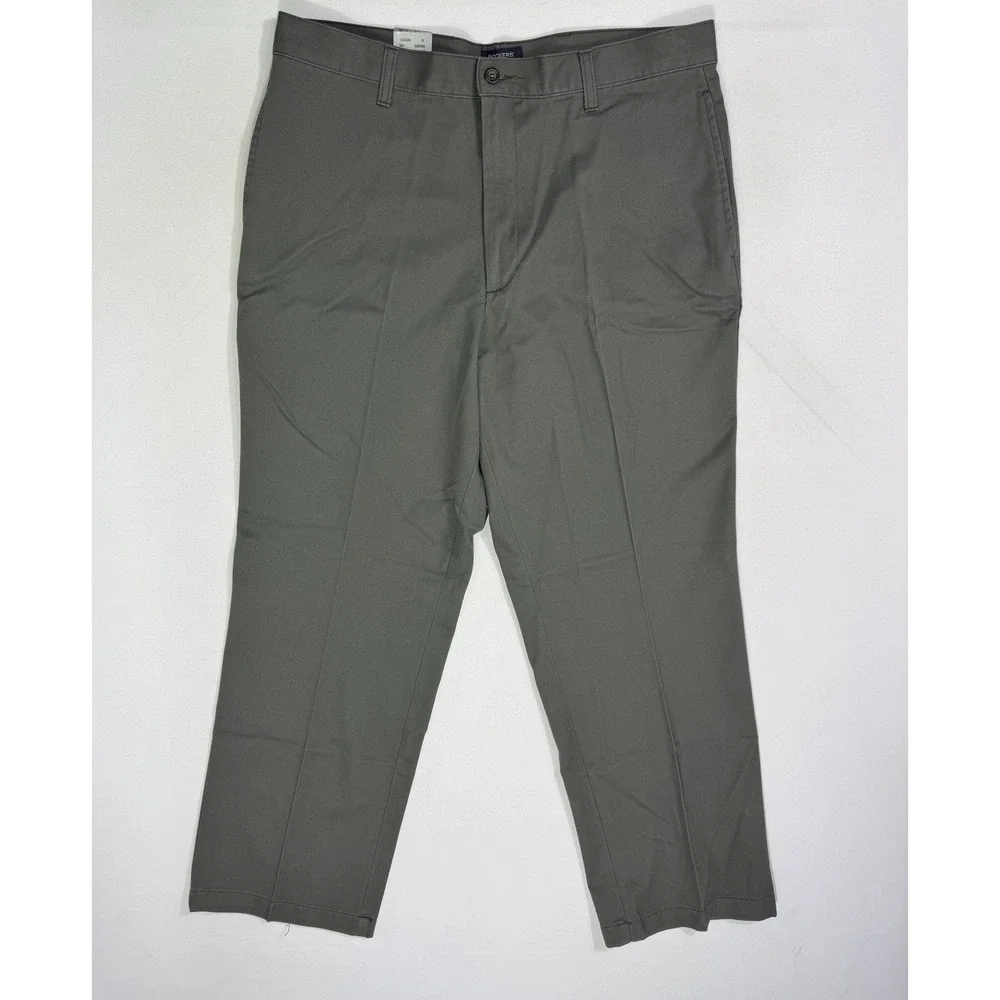 Dockers Classic Fit Flat Front Pants Men's 36x30 (36x29) Grey NWT Office Casual